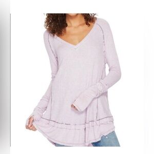 Free People - We The Free Laguna Lilac Waffle Knit Top